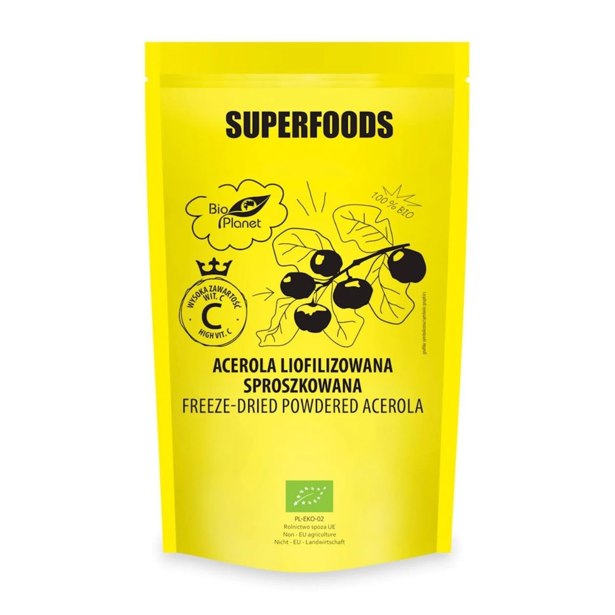Acerola liofilizowana sproszkowana Bio, Bio Planet