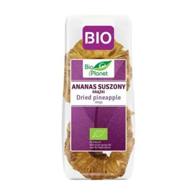 Ananas suszony krążki Bio, 100 g, Bio Planet