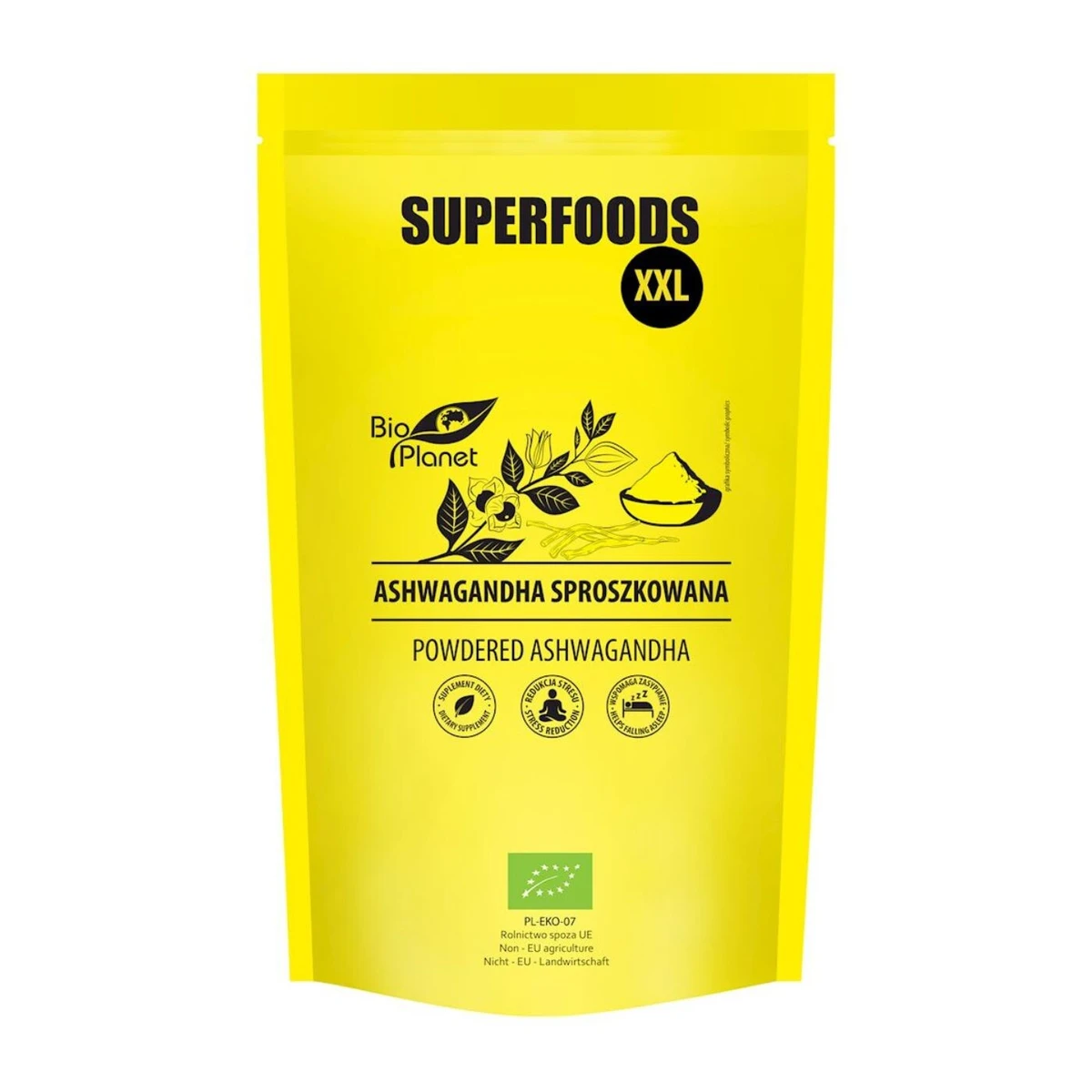 Ashwagandha sproszkowana Bio, 500g, Bio Planet