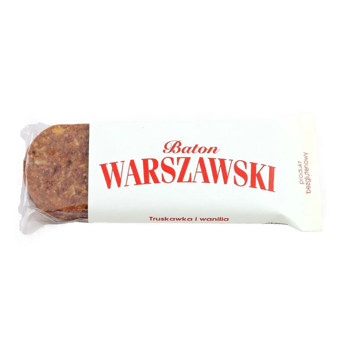 Baton truskawkowy z wanilią, bezglutenowy, Baton Warszawski