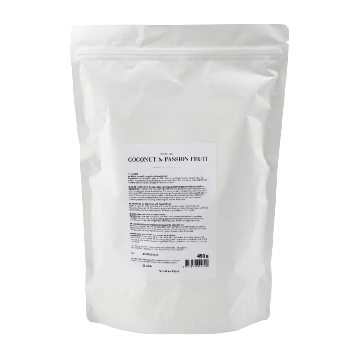 Biała herbata kokos i marakuja Bio, 450g, Nicolas Vahé