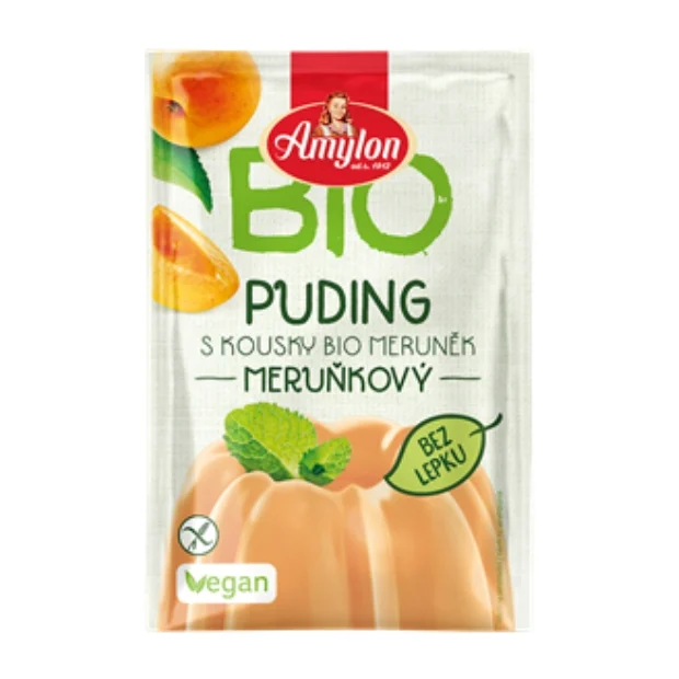 Budyń morelowy bezglutenowy Bio, 40 g, Amylon
