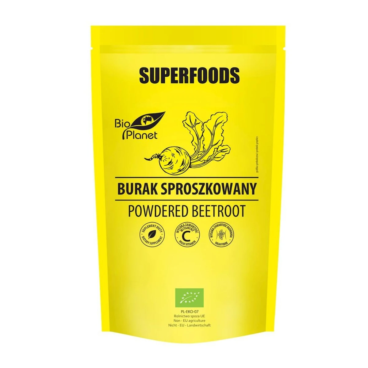 Burak sproszkowany Bio, Bio Planet