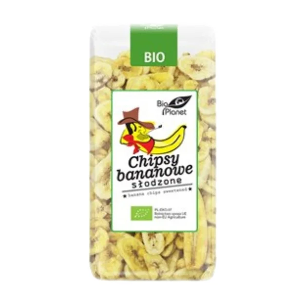Chipsy bananowe słodzone Bio, 350 g, Bio Planet  