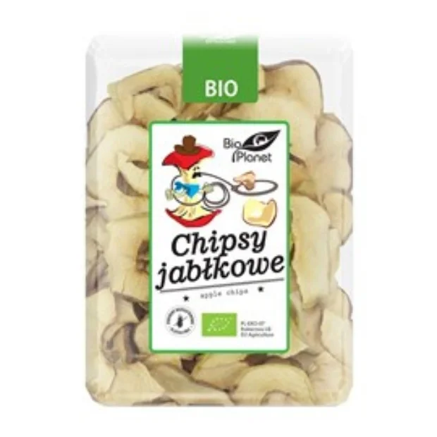 Chipsy jabłkowe bezglutenowe Bio, 100 g, Bio Planet 