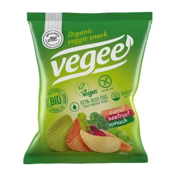 Chipsy warzywne bez glutenu Bio, 25 g, McLloyd’s