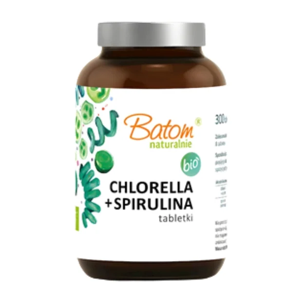 Chlorella + spirulina Bio, 240 tabletek, Batom