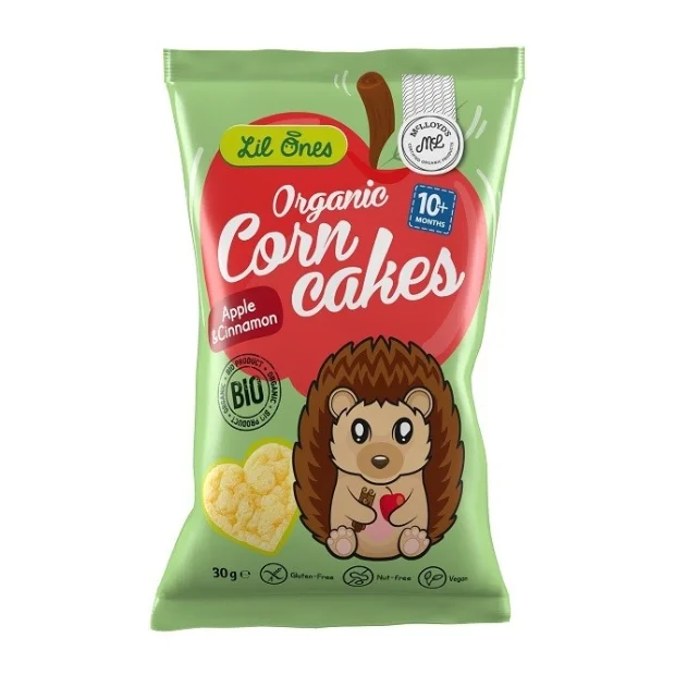Chrupki kukurydziane jabłko-cynamon od 10 miesiąca bez glutenu Bio, 30 g, McLloyd’s 
