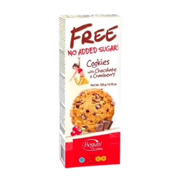 Ciasteczka z żurawiną bez cukru, 135 g, Bogutti  
