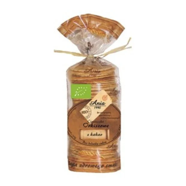 Ciastka orkiszowe z kakao bez dodatku cukrów Bio, 120 g, Bio Ania