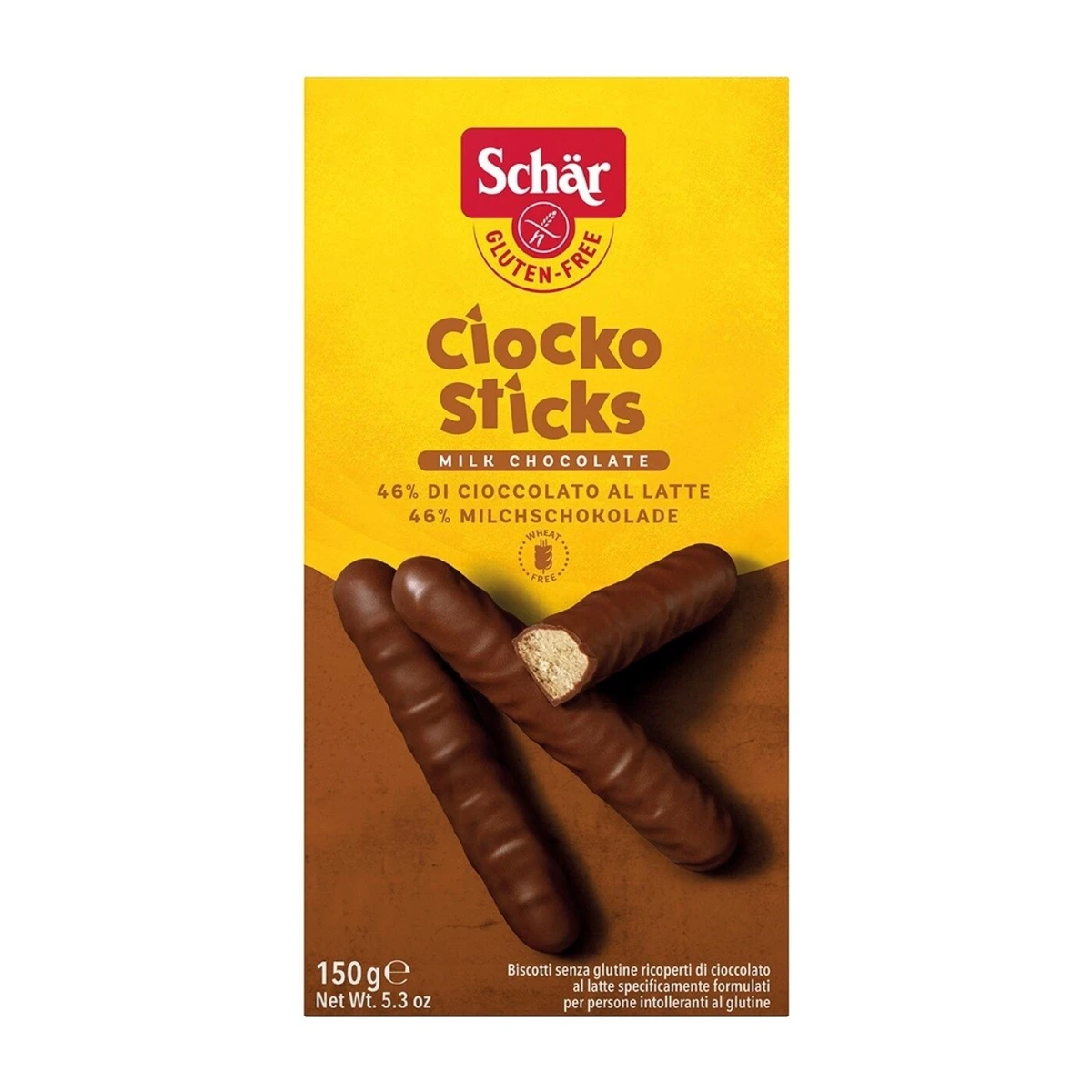 Ciocko sticks - ciastka w czekoladzie, bezglutenowe, Schär