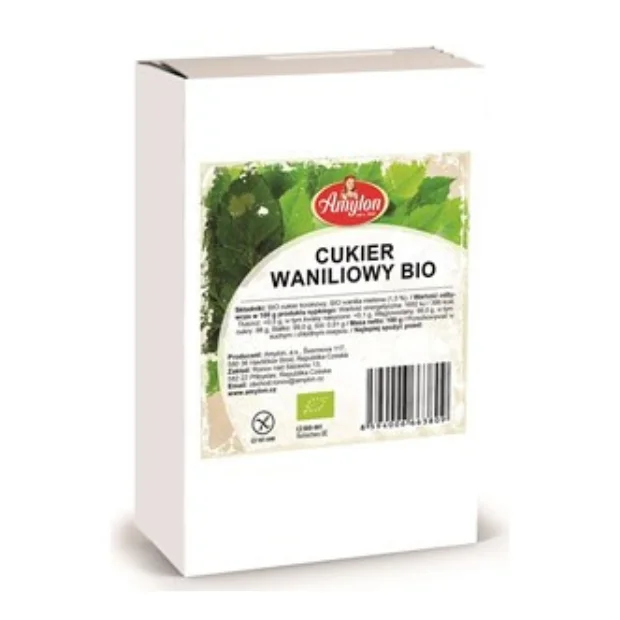 Cukier z wanilią Bourbon bezglutenowy Bio, 100 g, Amylon