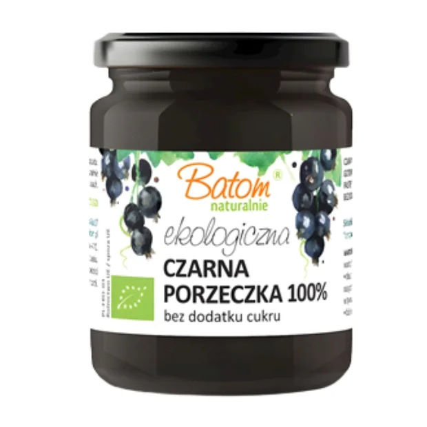 Czarna porzeczka 100 % bez dodatku cukrów Bio, 260 g, Batom