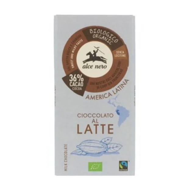 Czekolada mleczna Fair Trade Bio, 100 g, Alce Nero