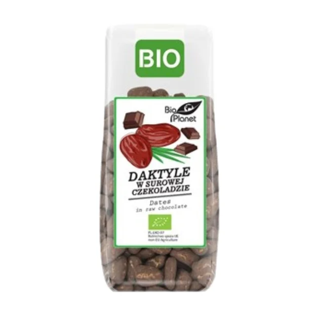 Daktyle w surowej czekoladzie Bio, 100 g, Bio Planet 