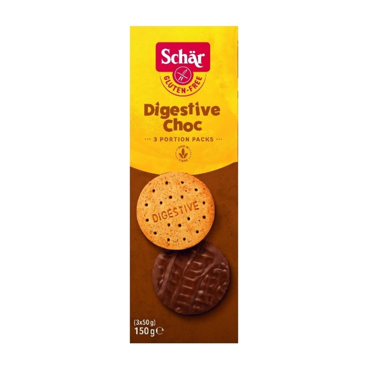 Digestive choc - ciastka w czekoladzie, bezglutenowe, Schär