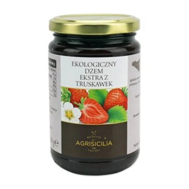 Dżem ekstra z truskawek Bio, 360 g, Agrisicilia
