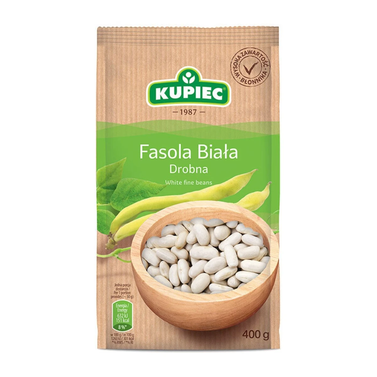 Fasola biała drobna, Kupiec 