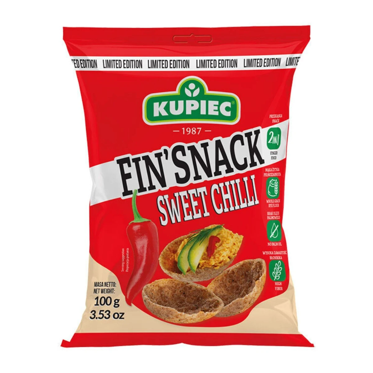 Fin’snack snacki żytnie o smaku słodkiego chili, Kupiec