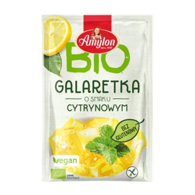 Galaretka z agarem o smaku cytrynowym bezglutenowa Bio, 40 g, Amylon