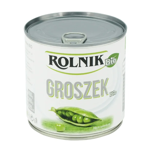 Groszek konserwowy Bio, 425 ml, Rolnik