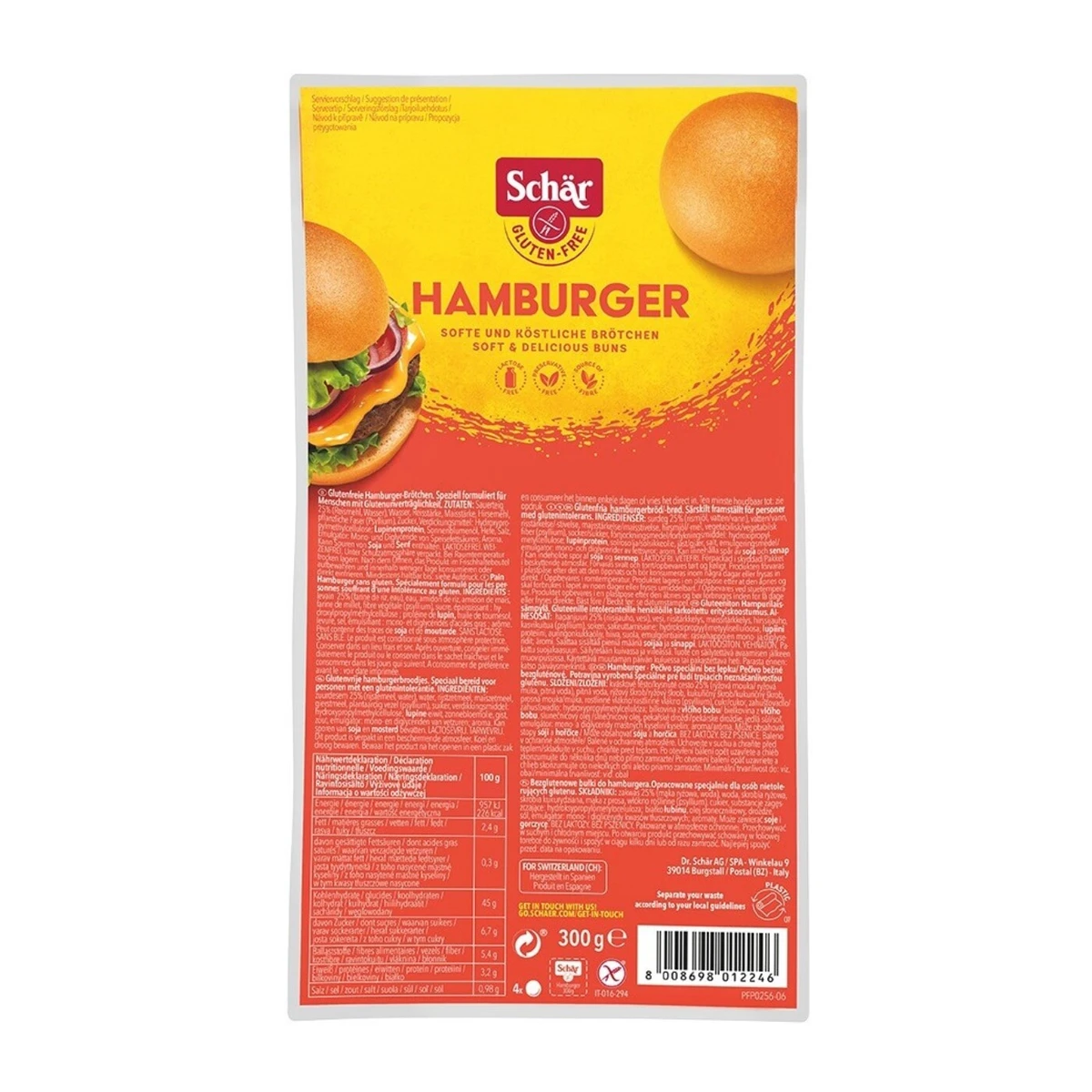 Hamburger – bułki do hamburgerów, bezglutenowe, Schär