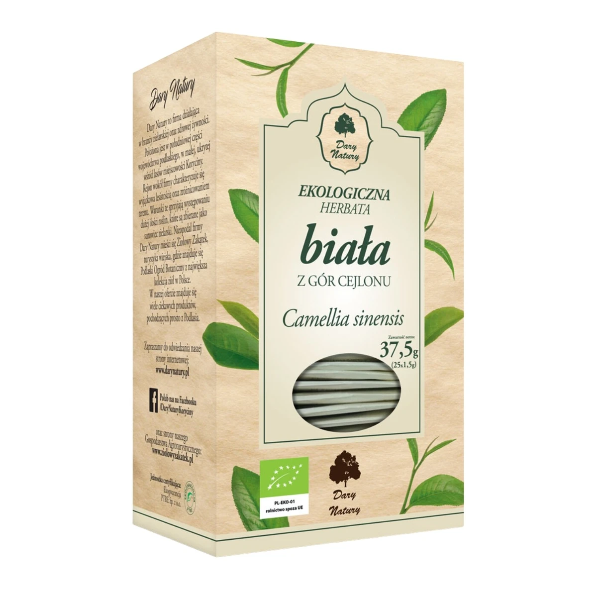 Herbata biała cejlońska Bio, Dary Natury