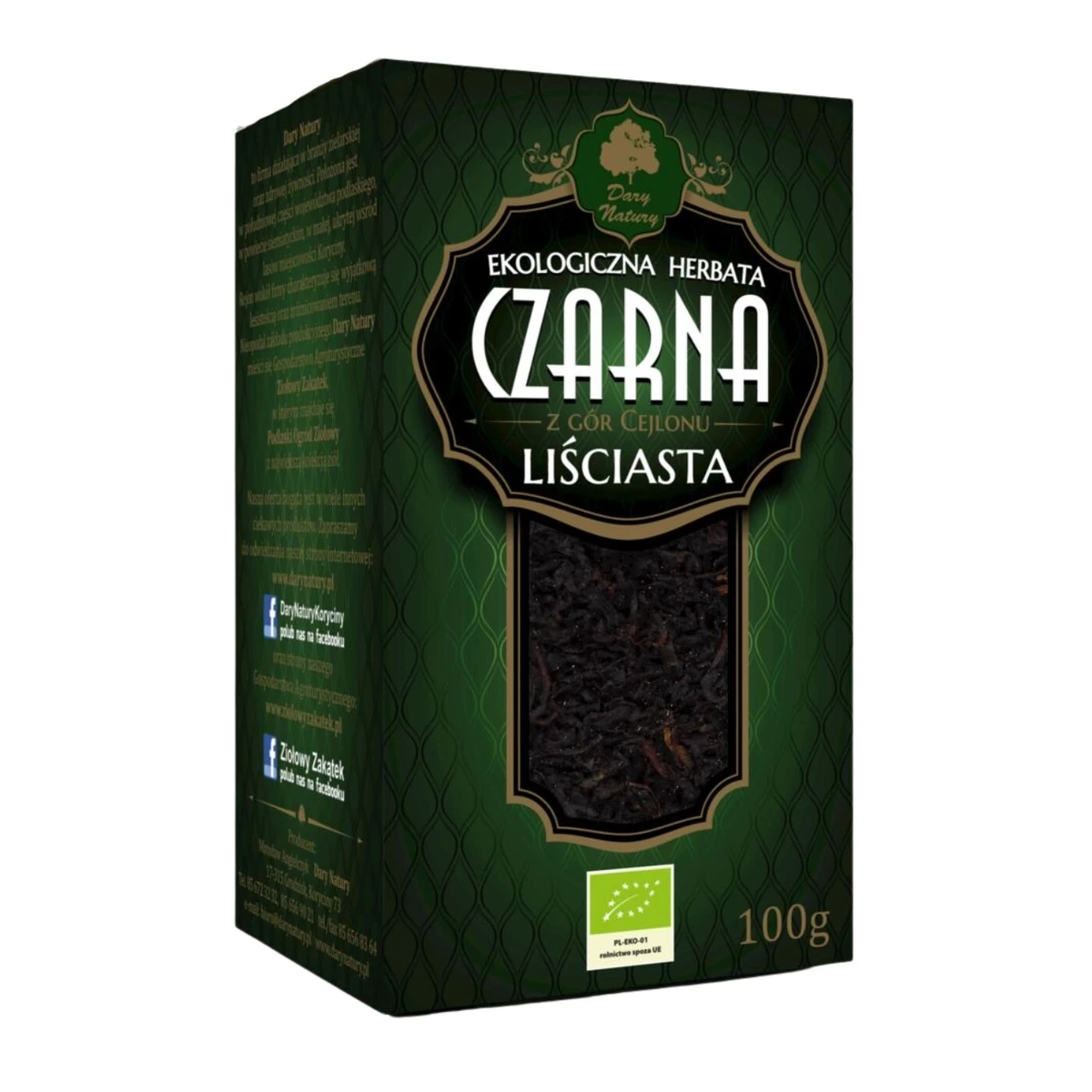 Herbata czarna liściasta Bio, Dary Natury