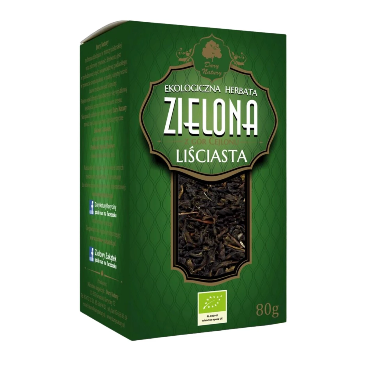 Herbata zielona liściasta Bio, Dary Natury