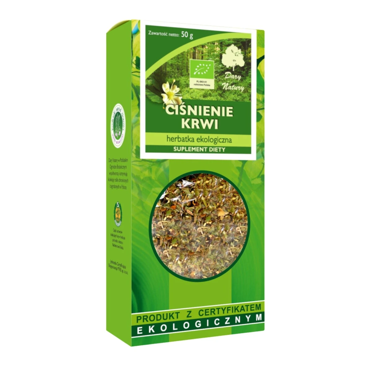 Herbatka ciśnienie krwi Bio, 50g, Dary Natury