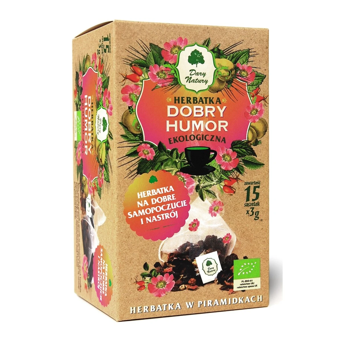 Herbatka dobry humor Bio, piramidki, Dary Natury  