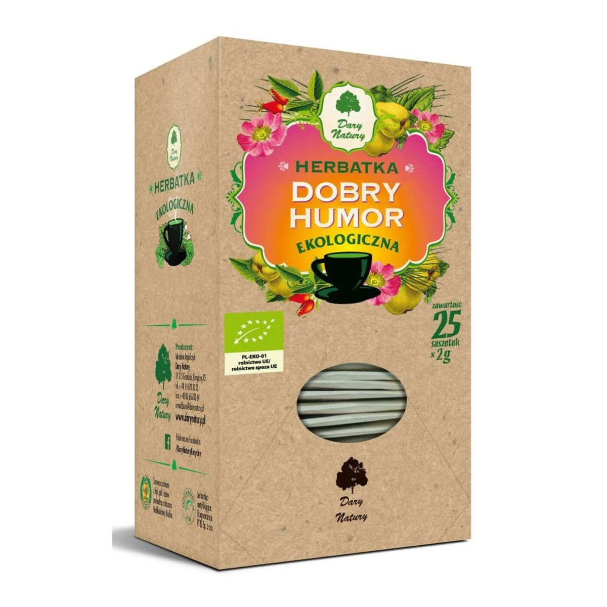 Herbatka dobry humor Bio, saszetki, Dary Natury  