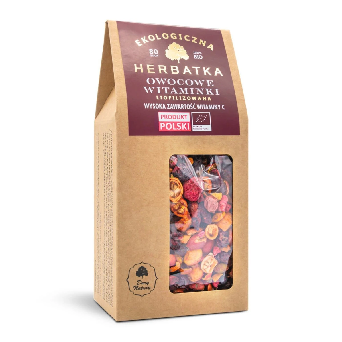 Herbatka liofilizowana owocowe witaminki Bio, Dary Natury  