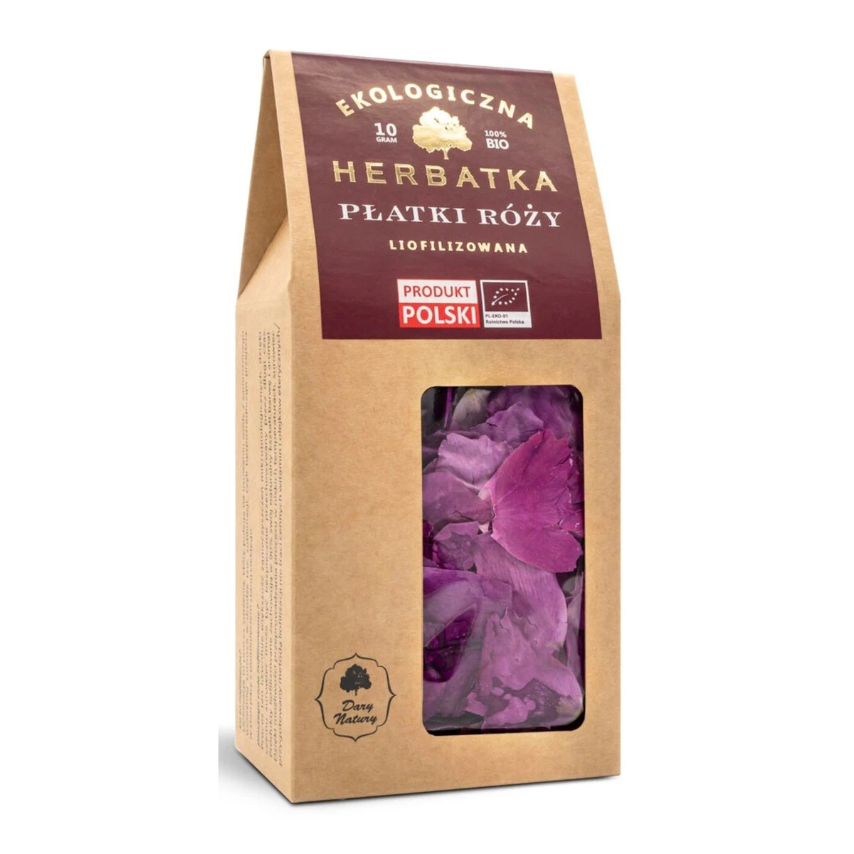 Herbatka liofilizowana płatki róży Bio, Dary Natury 