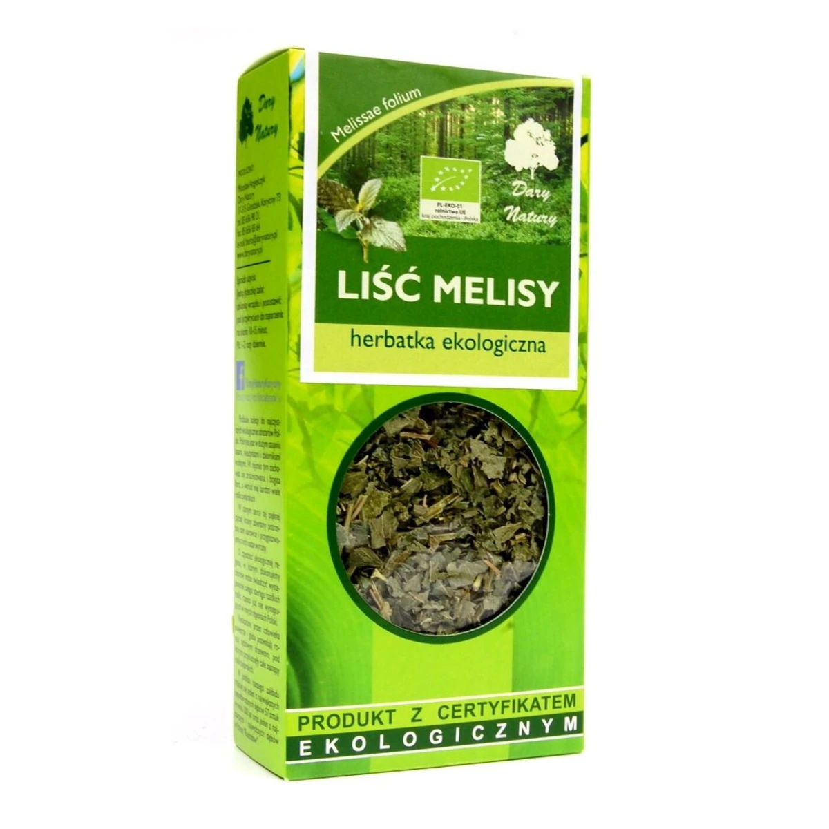 Herbatka liść melisy Bio, 25g, Dary Natury 