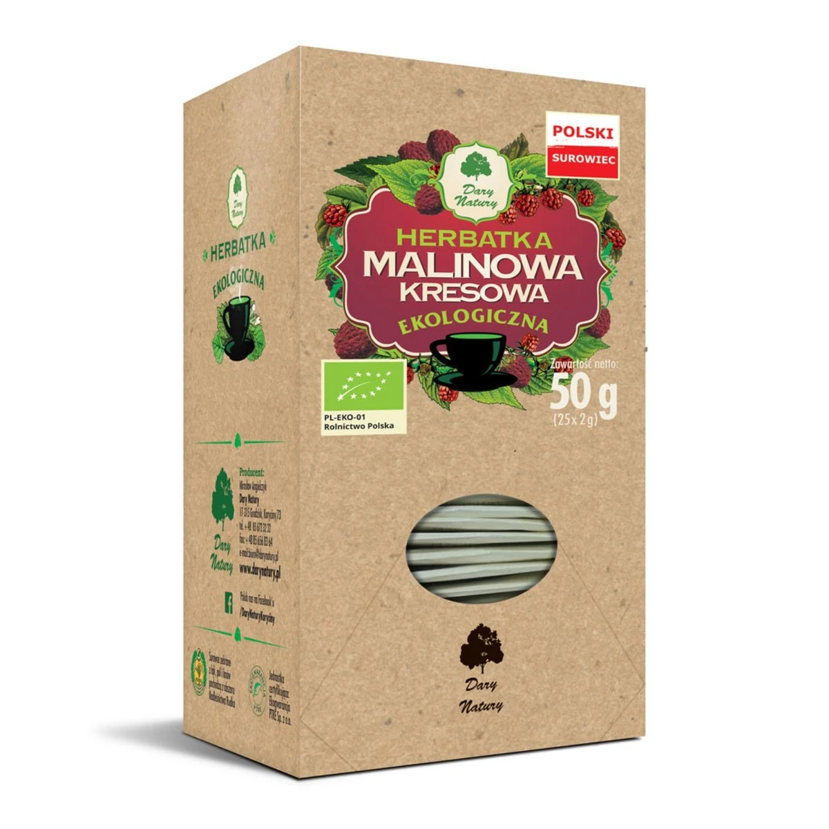Herbatka malinowa kresowa Bio, Dary Natury 