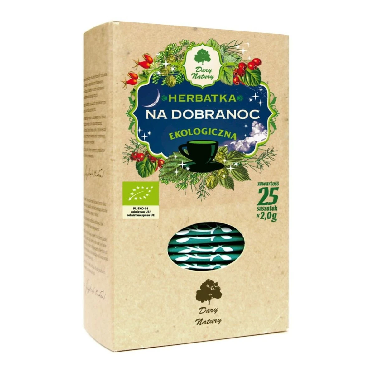 Herbatka na dobranoc Bio, saszetki, Dary Natury 