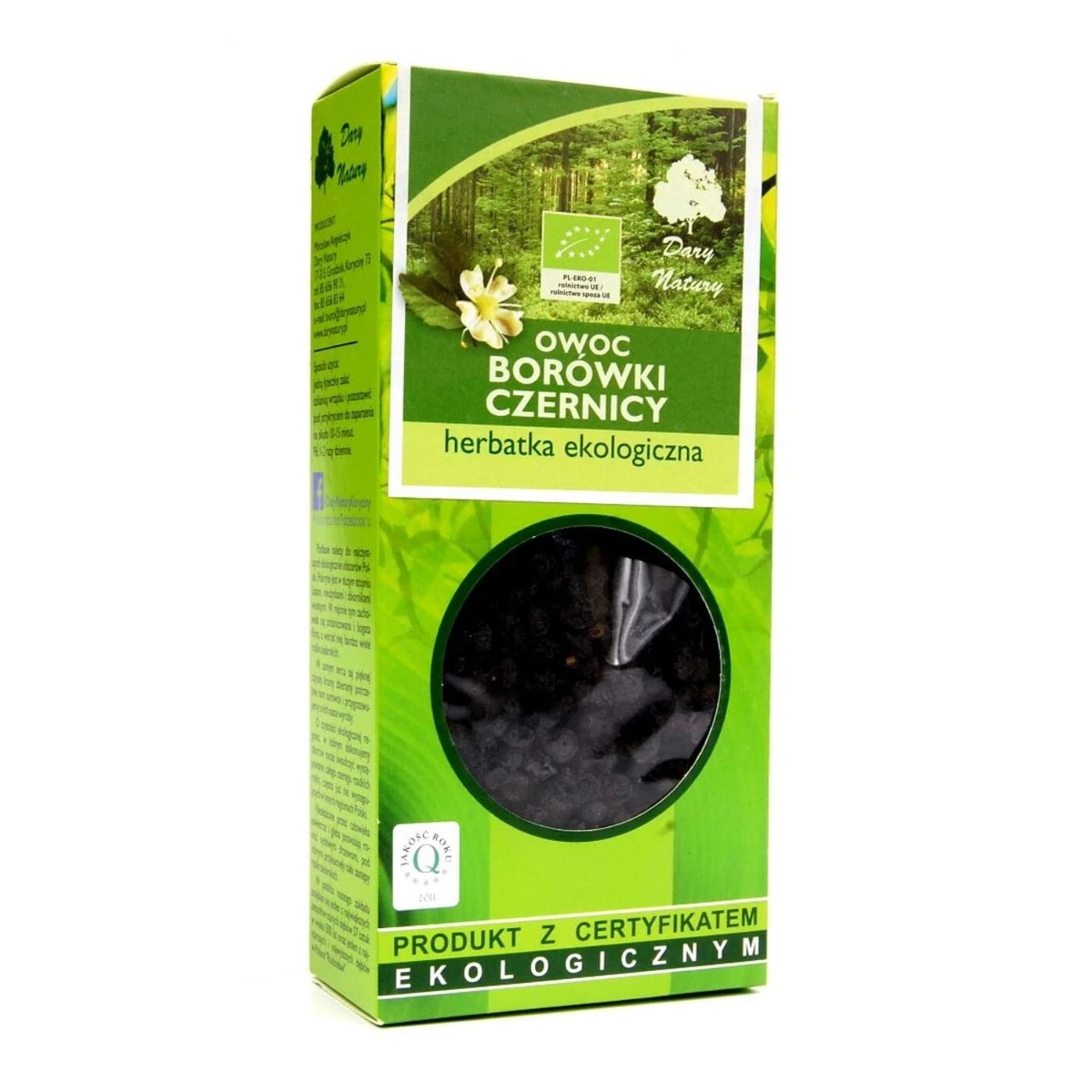 Herbatka owoc borówki czernicy Bio, Dary Natury