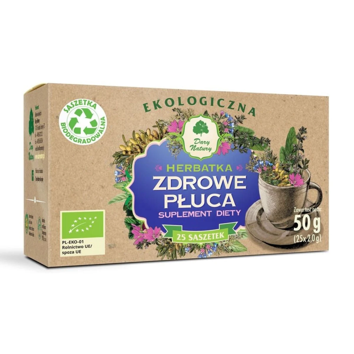 Herbatka zdrowe płuca Bio, Dary Natury