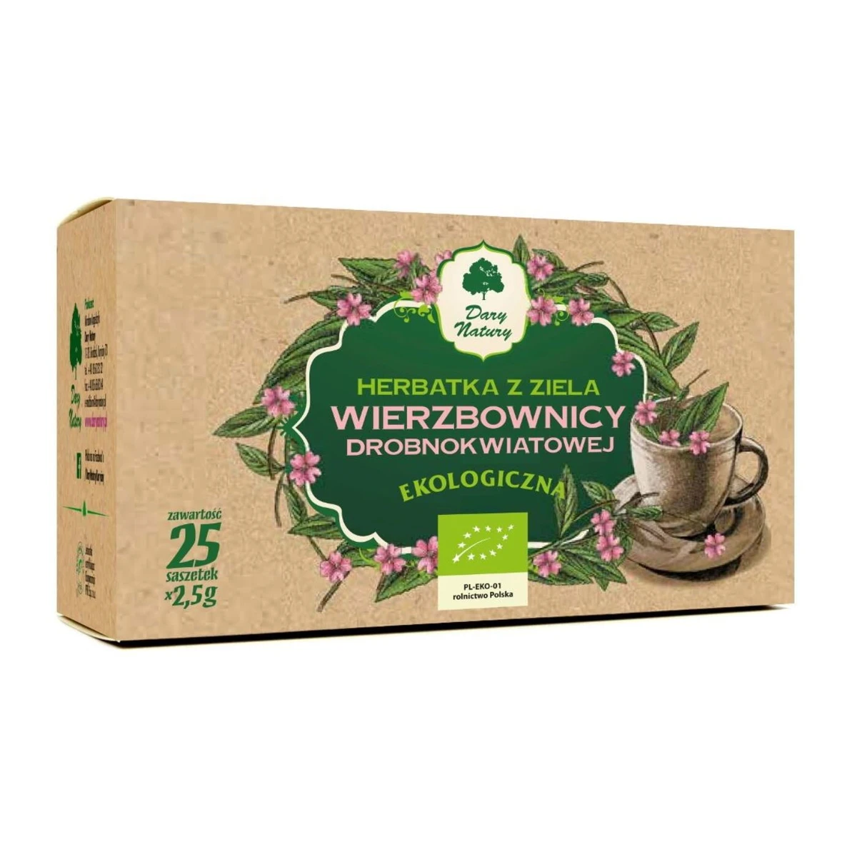 Herbatka ziele wierzbownicy drobnokwiatowej Bio, saszetki, Dary Natury