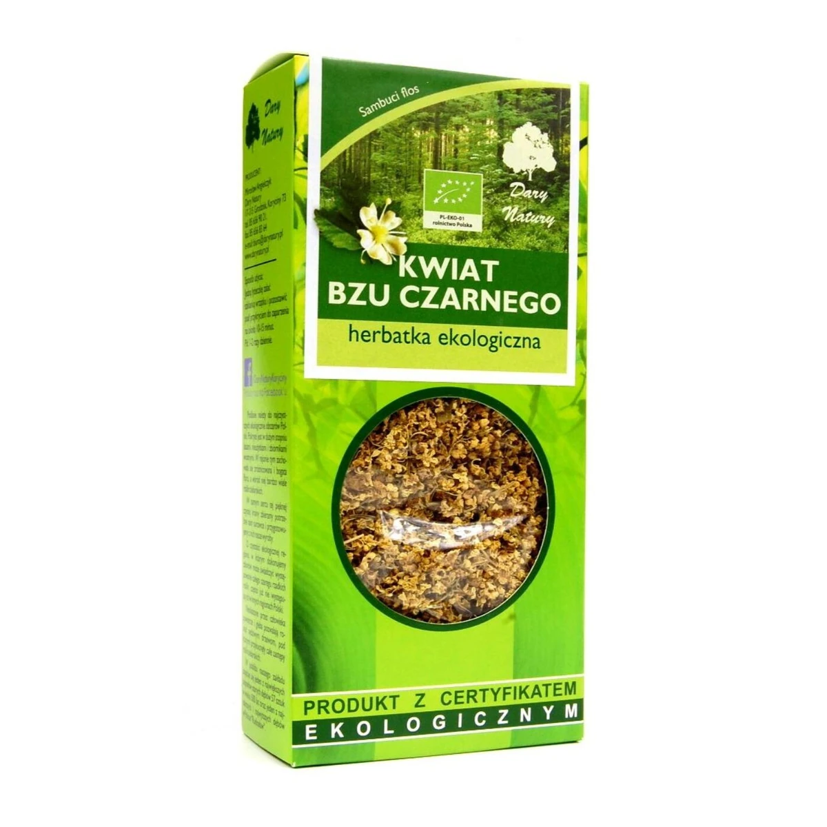 Herbatka z kwiatu czarnego bzu Bio, Dary Natury