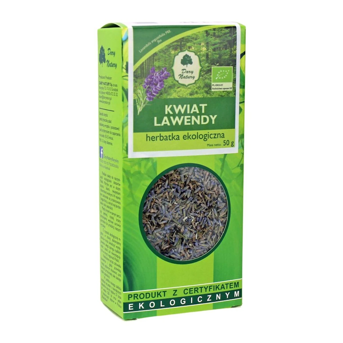 Herbatka z kwiatu lawendy Bio, Dary Natury