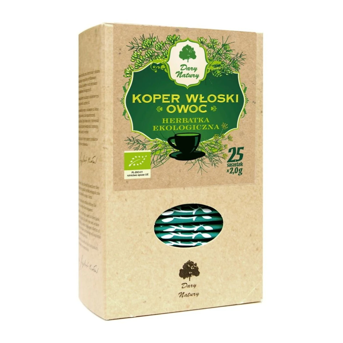  Herbatka z owocu kopru włoskiego Bio, saszetki, Dary Natury