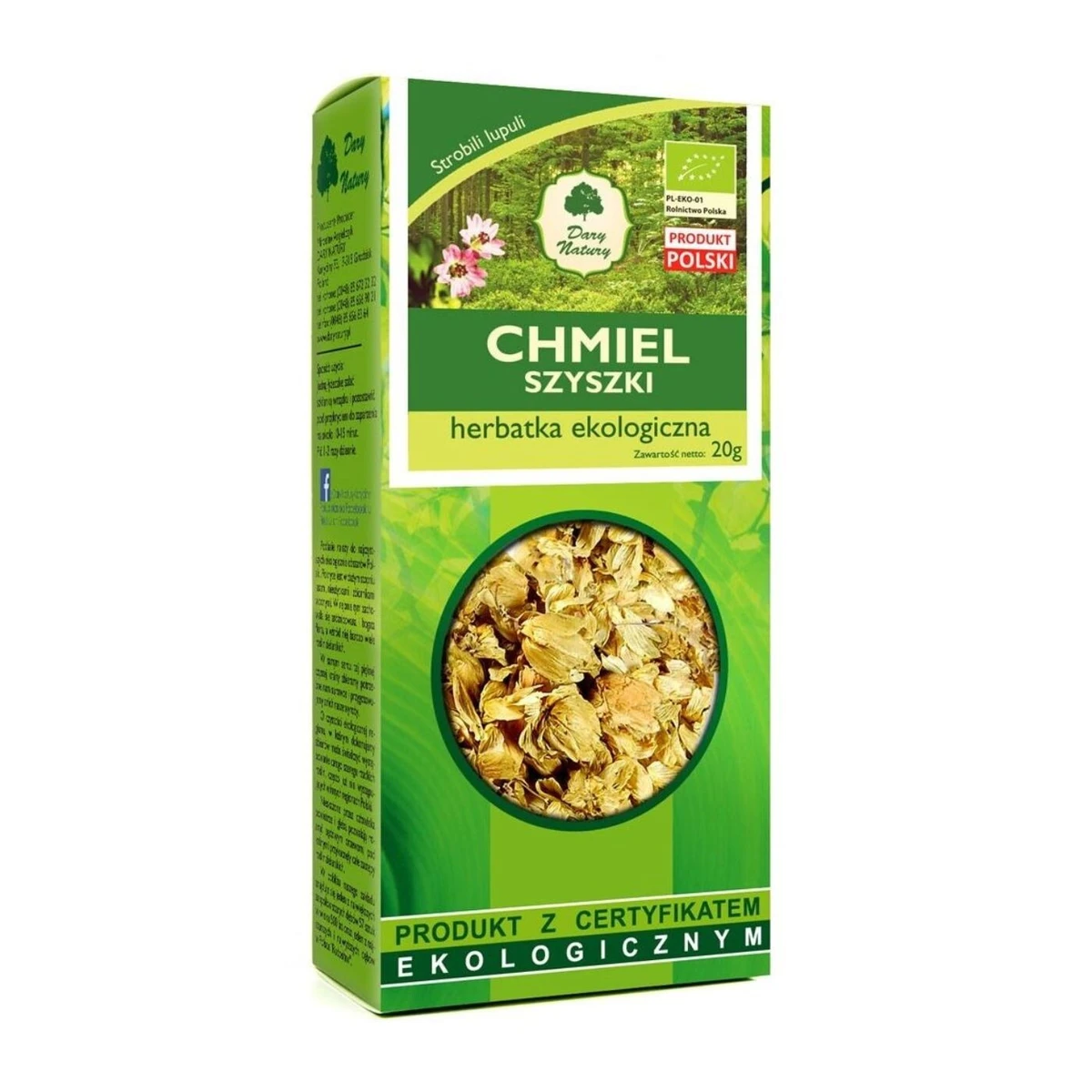 Herbatka z szyszek chmielu Bio, Dary Natury