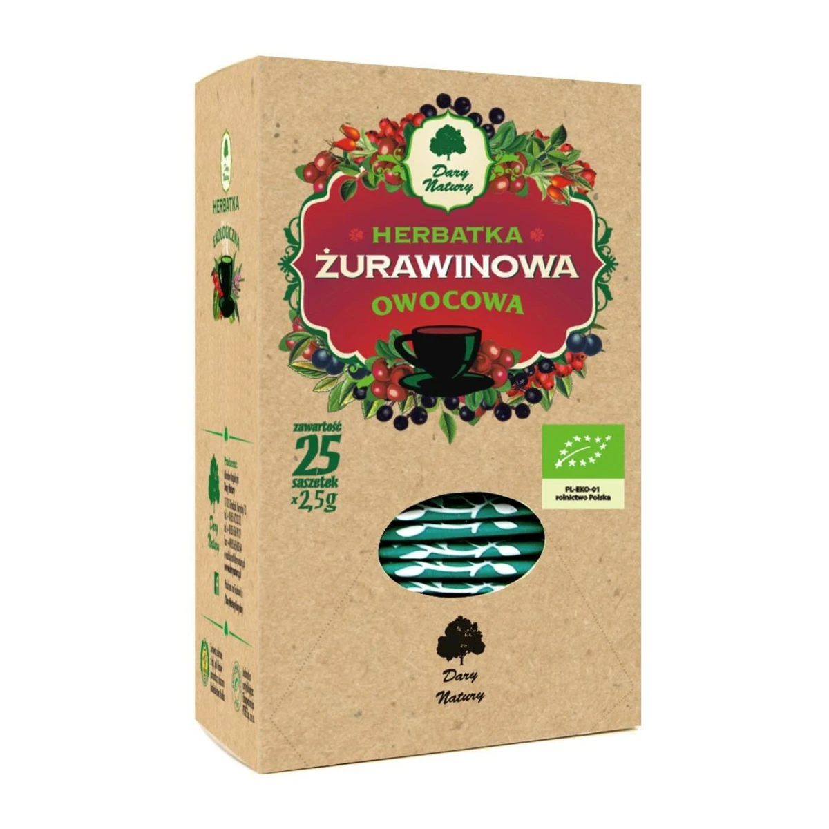 Herbatka żurawinowo - owocowa Bio, Dary Natury