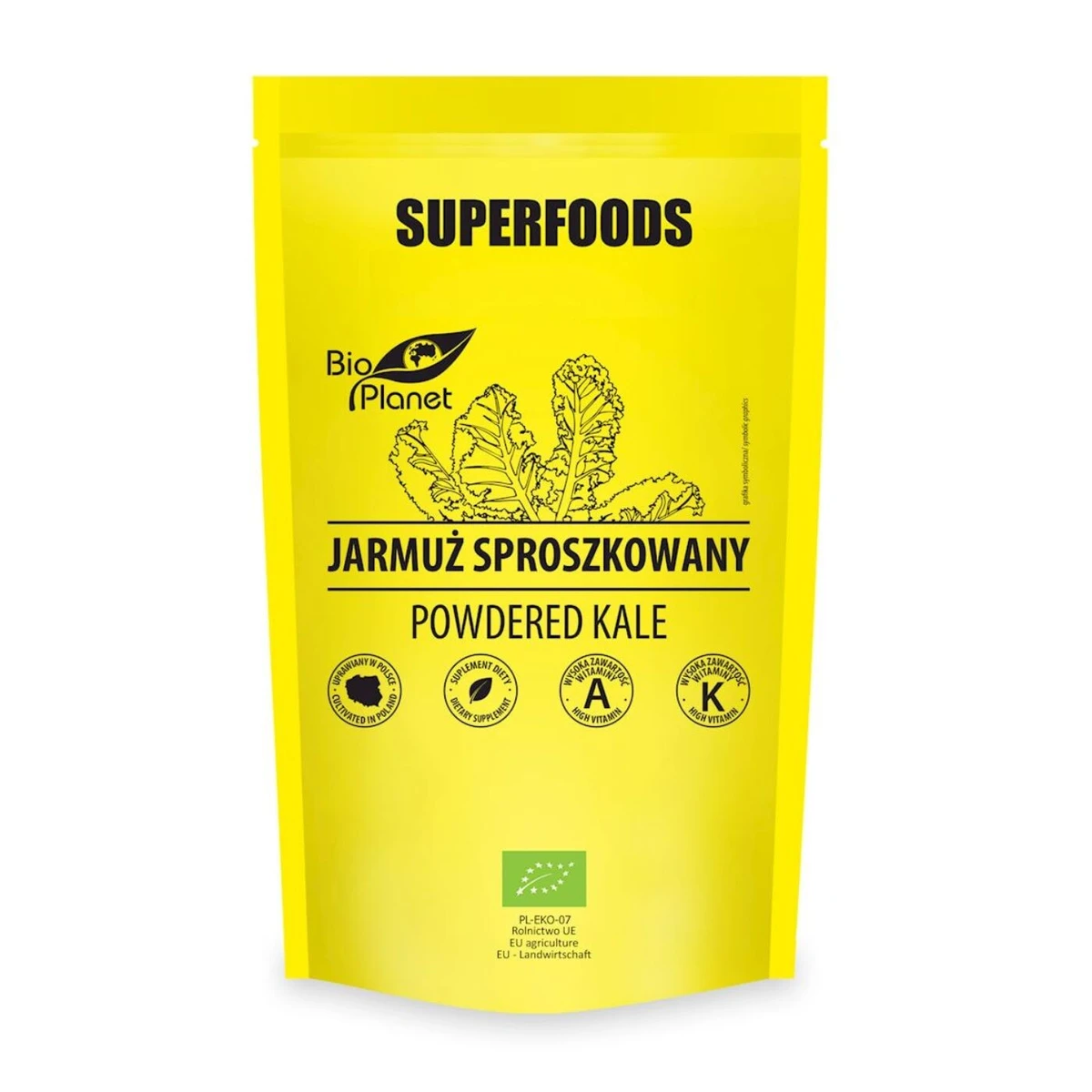 Jarmuż sproszkowany Bio, 125g, Bio Planet
