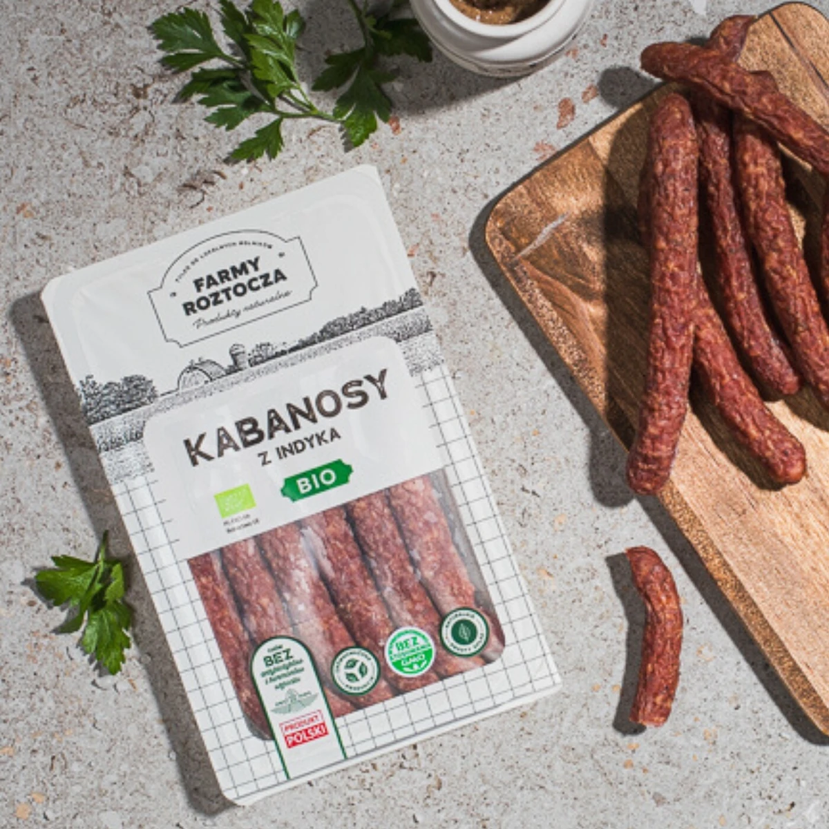 Kabanosy z indykiem Bio, Farmy Roztocza