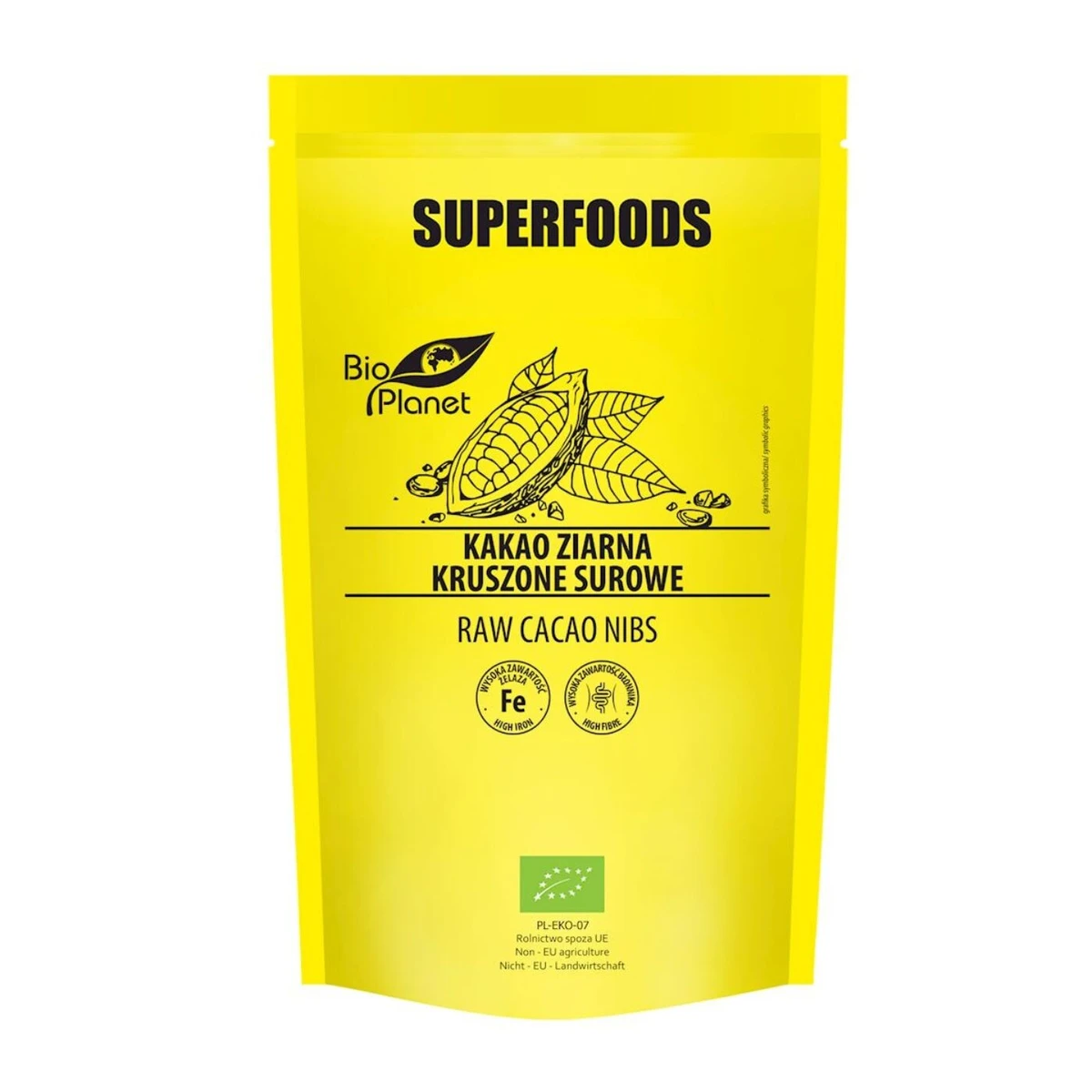 Kakao ziarna kruszone surowe Bio, 250g, Bio Planet