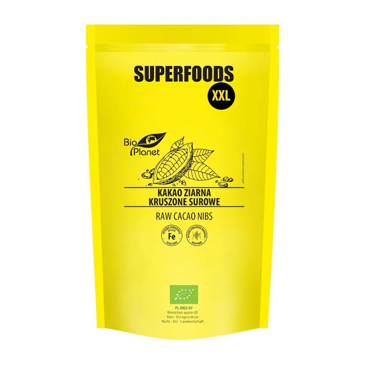Kakao ziarna kruszone surowe Bio, 600g, Bio Planet