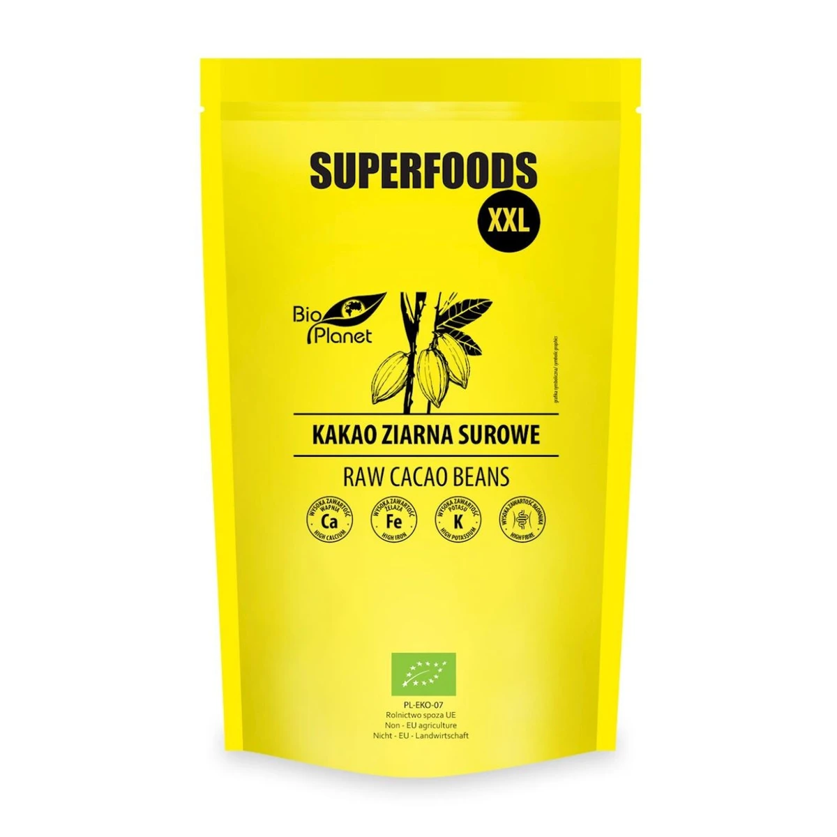 Kakao ziarna surowe Bio, 600g, Bio Planet